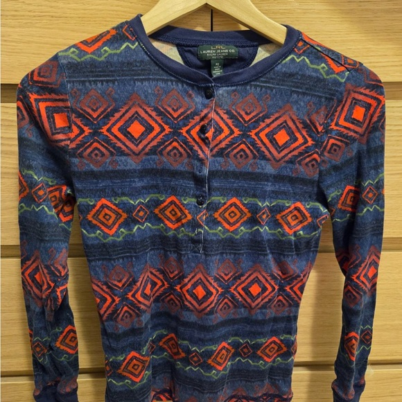 Ralph Lauren Long Sleeve Henley Top Size Small - Picture 4 of 5